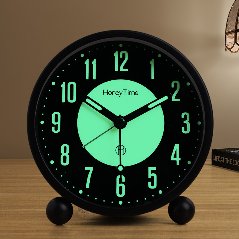 夜光小闹钟学生起床专用神器静音充电款黑科技摆台式摆放桌面时钟