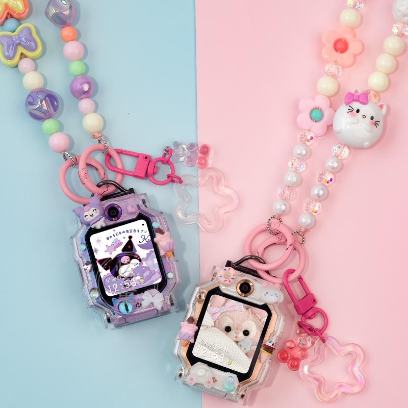 多巴胺串珠挂脖绳适用小天才电话手表表带Z10/Z9/Z8挂绳Z7/Z6配件