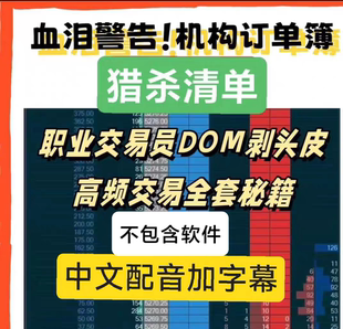 订单流课程 职业交易员Dom剥头皮高频交易秘籍网课教程