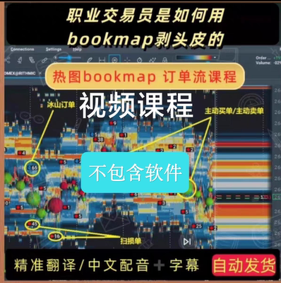 Bookmap实战课订单流交易秘籍22节中文配音+字幕课程教程