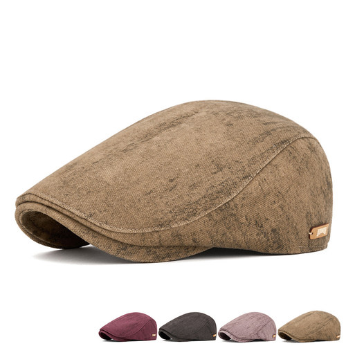 贝雷帽水洗做旧鸭舌帽复古前进帽