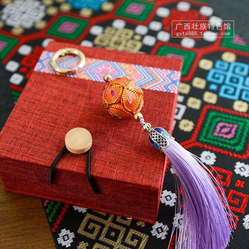 新款迷你壮族绣球礼盒装 广西民族手工艺品 特色礼品手信礼物挂件