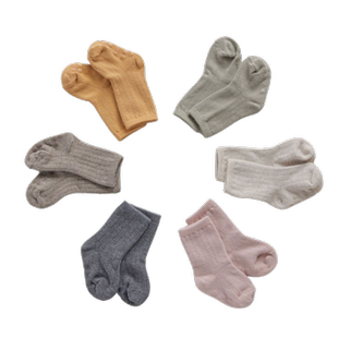 Konny新生儿棉袜2件套 基础百搭款小月龄袜子 不掉跟不紧绷