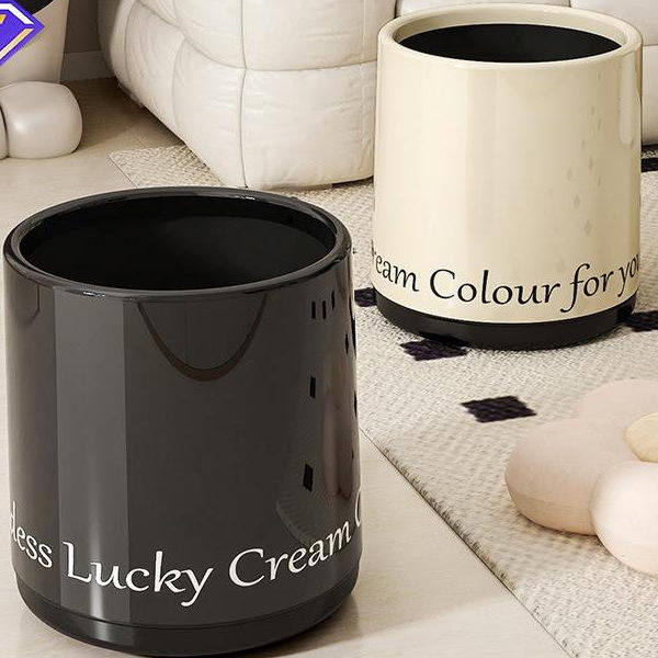 奶油风黑色双桶大容量家用客厅卫生间垃圾桶加厚高颜值轻奢卫生桶