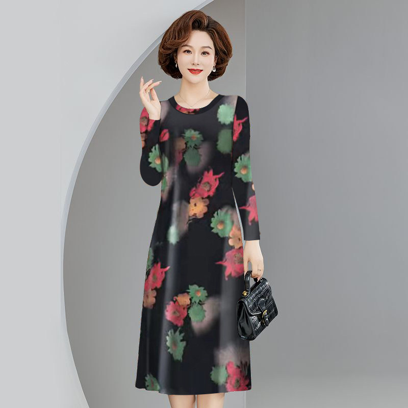 春季新款中长款气质妈妈装薄款长袖高品质秋冬连衣裙宽松显瘦遮肚,女装/女士精品,连衣裙,淘宝优惠券,粉丝福利购,淘宝优惠卷