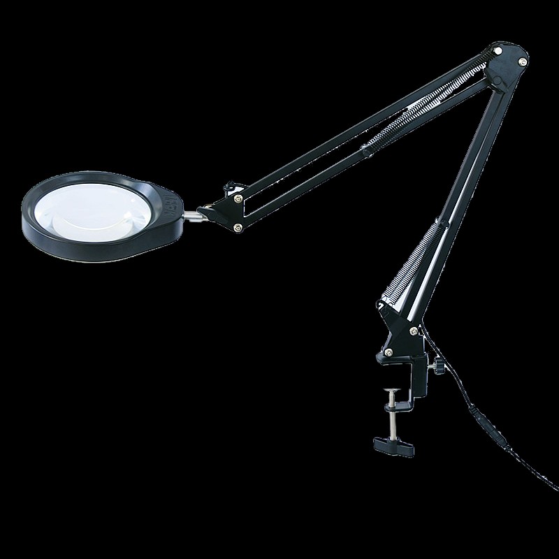 pdok桌面夹式放大镜带LED灯手机维修高清阅读工作台灯工业产线检