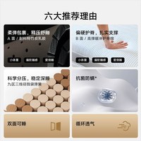 8H乳膠彈簧舒睡床墊九區(qū)獨(dú)立裝靜音彈簧射科特乳膠兩面可用23cm