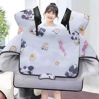 新款复合电动车挡风被加绒加厚