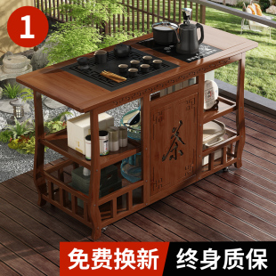 移动茶桌阳台小茶台烧水壶一体客厅家用茶水柜煮泡茶桌Z子茶车带