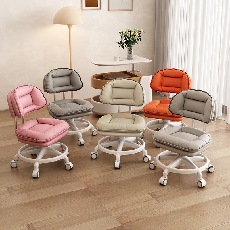 家用客厅茶几小i沙发凳子加厚万向滑轮矮凳板凳可移动懒人靠背小