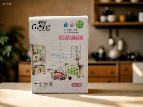 彩桐抽纸巾厨房纸原生木浆干湿两用母婴适用不掉粉800张加量装