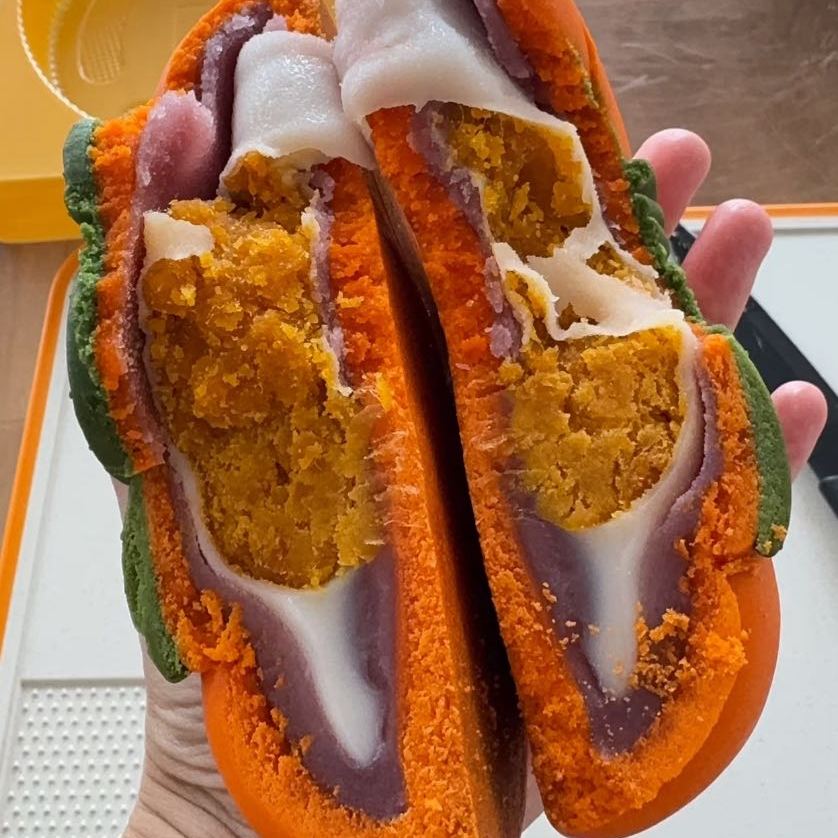 柿子大月饼芋泥麻薯蛋黄肉松