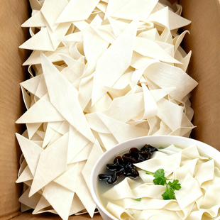 【整箱批发】铁棍山药面叶甘肃风味面片原味面皮早餐速食面条挂面