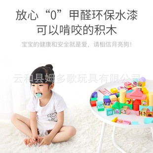 幼儿童积木拼装 3岁6男孩女孩CE53 玩具益智力开发1宝宝早教4木头2