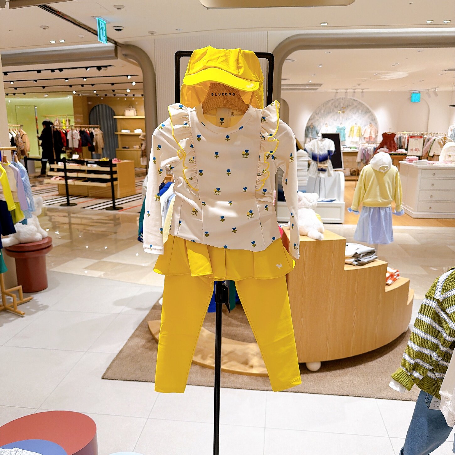 防UV~BLUEDOG大蓝狗韩国代购26夏季女童分体泳衣泳裤防晒游泳套装