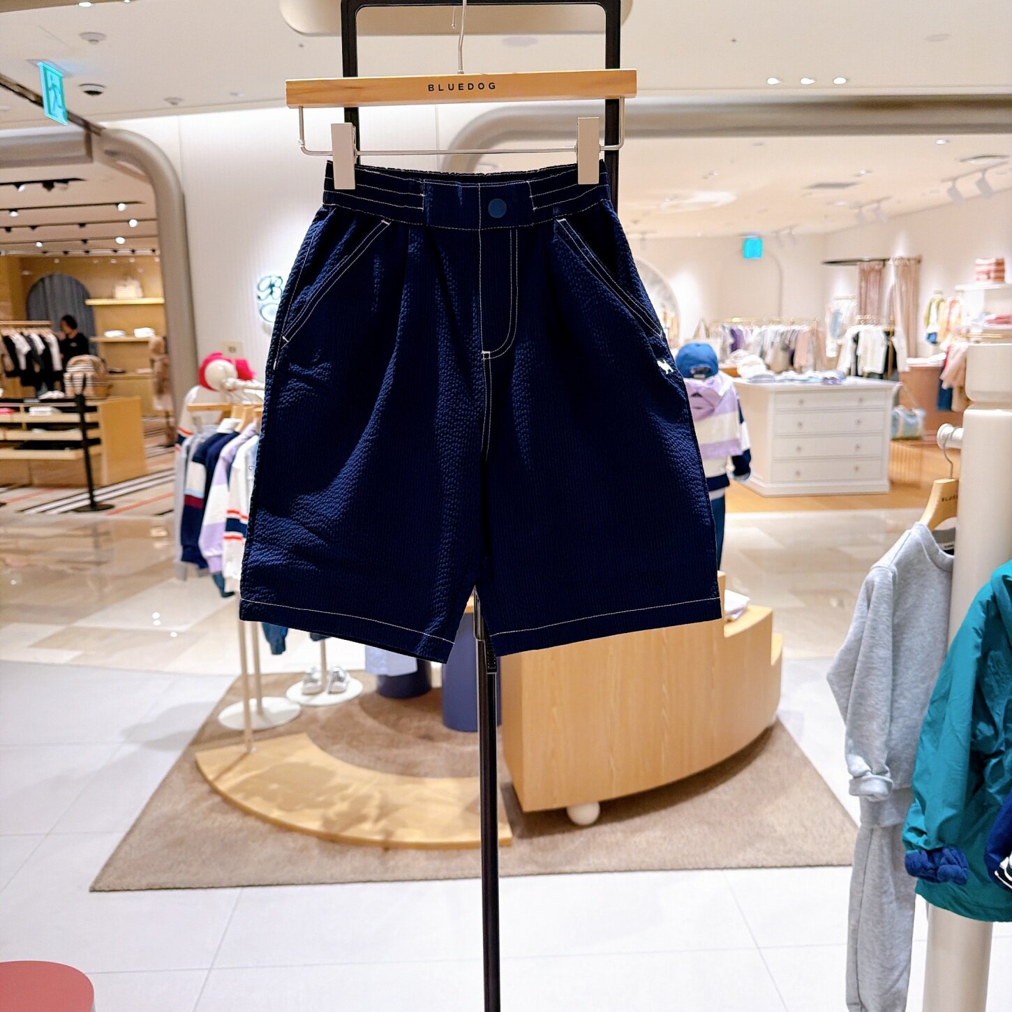 BLUEDOG大蓝狗韩国代购2026年夏季儿童时尚纯棉六分裤短裤沙滩裤