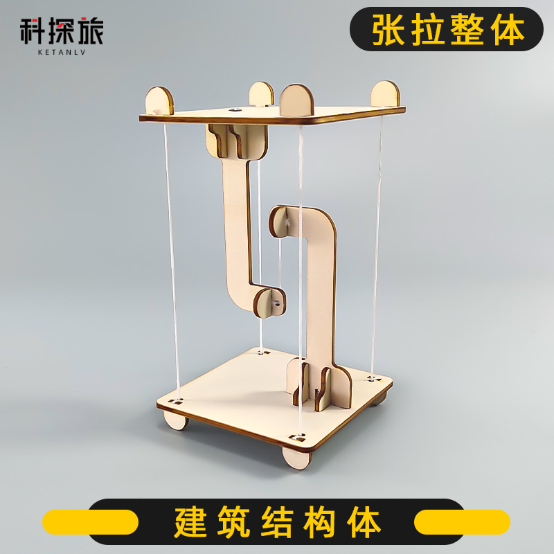 一等奖亲子科创学实验diy材料张拉整体结构手工制作品科技小发明
