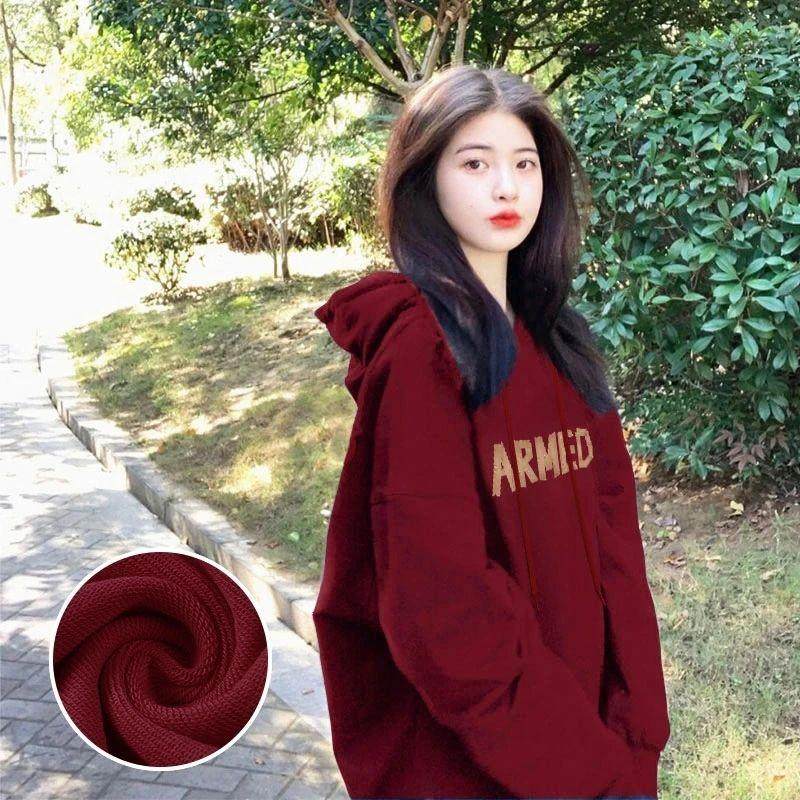 2025冬季新款加绒加厚带帽卫衣女美式甜酷潮牌宽松显瘦上衣外套女,女装/女士精品,时尚套装,淘宝优惠券,粉丝福利购,淘宝优惠卷