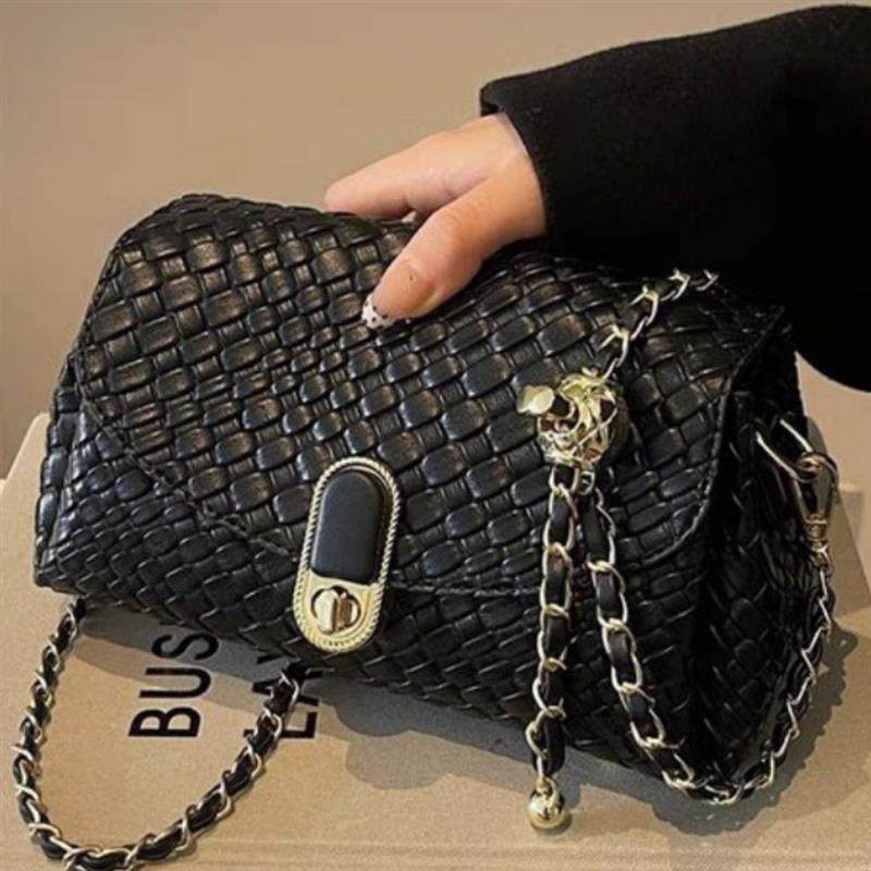 小众高级感2025新款编织小方包洋气百搭链条单肩包女式简约斜挎包,箱包皮具/热销女包/男包,通用款女包,淘宝优惠券,粉丝福利购,淘宝优惠卷