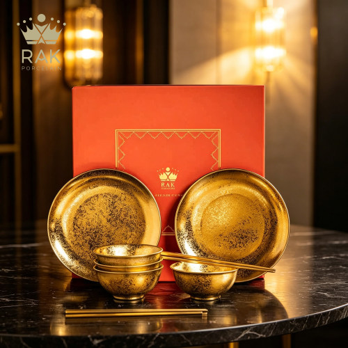 RAKPorcelain进口金碗套装送礼