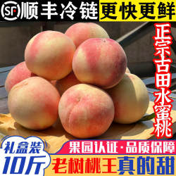 正宗古田水蜜桃白凤桃福建脆甜大桃子当季新鲜水果礼盒装【精品】