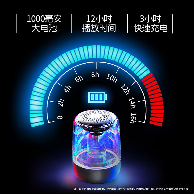 无线蓝牙音箱连手机音响家用户外迷你便携式小型低音炮七彩灯影响