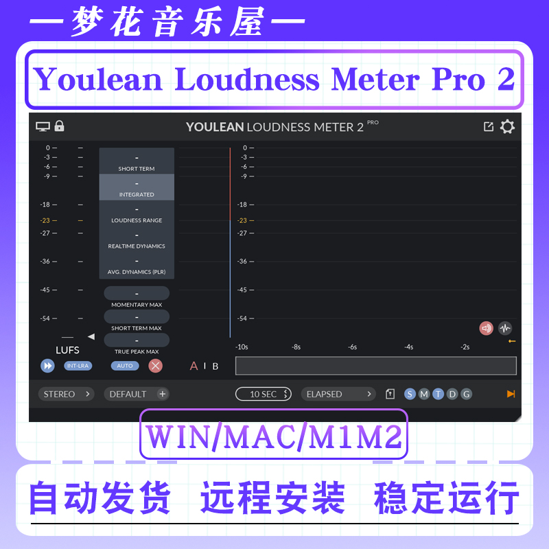 Youlean Loudness Meter Pro 2响度测量标准匹配计量插件WIN/MAC