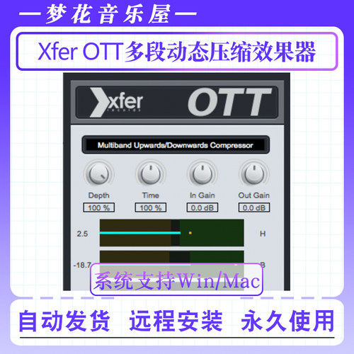 Xfer Records OTT-多段动态渐进压缩效果器电子乐压缩插件WIN/MAC
