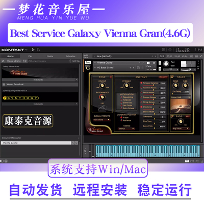Best Service Galaxy Vienna Grand 维也纳三角大钢琴Kontakt音色