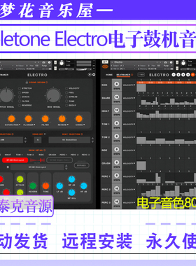 电子鼓机音色库Teletone Electro Kontakt罗兰鼓机康泰克编曲音源
