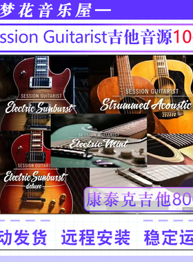 16套新版Session Guitarist全套扫弦复古木吉他电贝斯康泰克音源