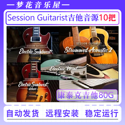 16套新版Session Guitarist全套扫弦复古木吉他电贝斯康泰克音源
