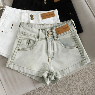 显瘦A字包臀热裤 女2026春夏修身 辣妹小个子牛仔短裤 拉夏贝尔美式
