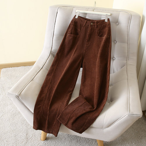 拉夏贝尔休闲裤女秋冬慵懒松弛感
