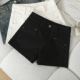 紧身包臀热裤 拉夏贝尔黑色牛仔短裤 显瘦超短裤 辣妹百搭薄款 女夏季