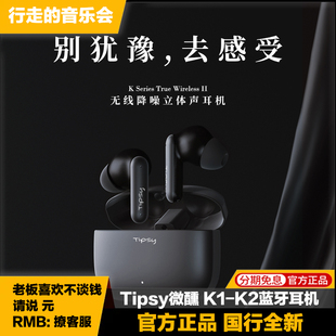 Tipsy微醺K1入耳式 蓝牙hifi真无线运动降噪游戏TWS高清通话耳机K2