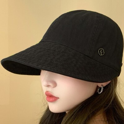 2026新款韩版潮春夏季牛仔鸭舌帽女式遮阳夏天防晒渔夫帽布凉帽子