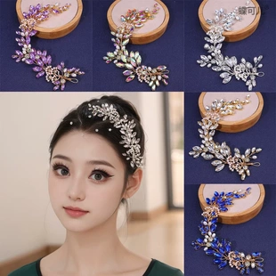 古典舞演出头饰傣族舞剧目服饰胶州秧歌演出成人诗雨江南艺考头花