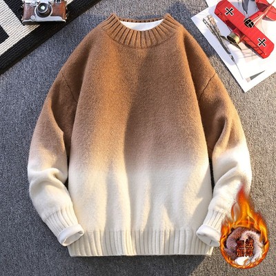 恒源祥冬季新款加绒加厚羊毛衫