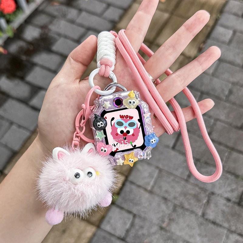 适用华为儿童手表5x/3Pro/3S/4pro表带吊坠保护套挂绳4X配件套壳