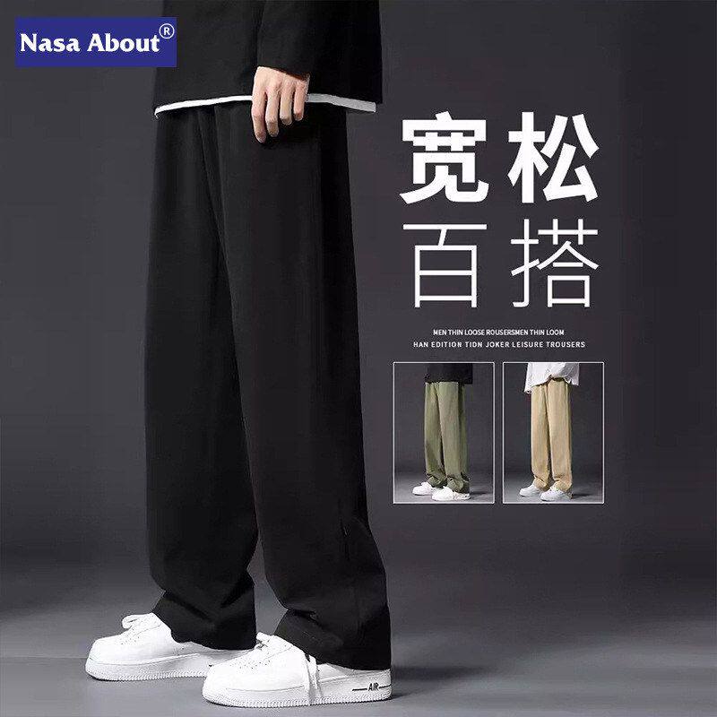 NASA日系纯棉工装裤子男夏季休闲裤