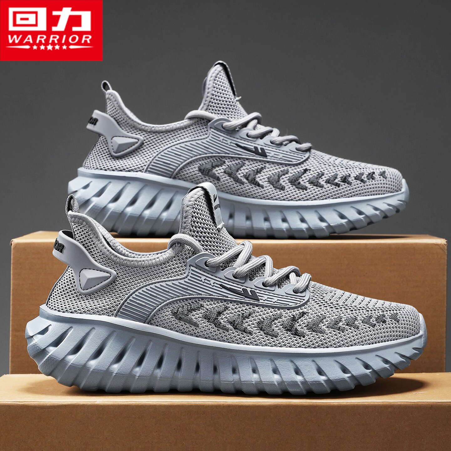 回力男鞋夏季飞织透气网面运动跑步青少年休闲超轻便旅游防臭网鞋