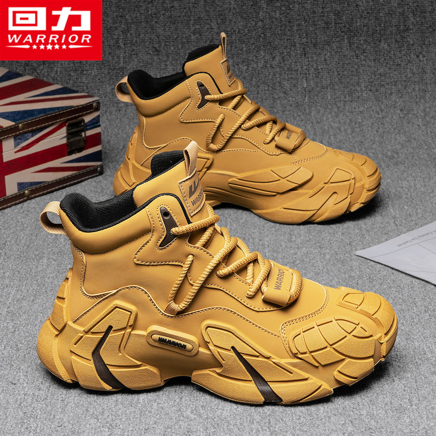 回力官方旗舰店户外工装马丁靴男