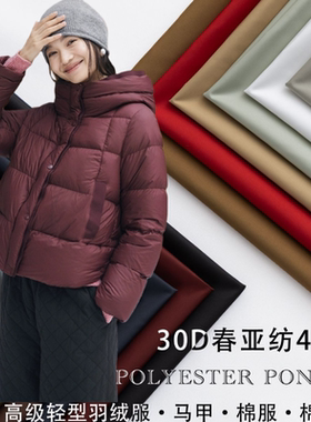 羽绒服面料布料高档防钻绒30D