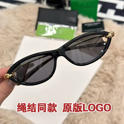 达妹朱利安摩尔同款绳结墨镜女