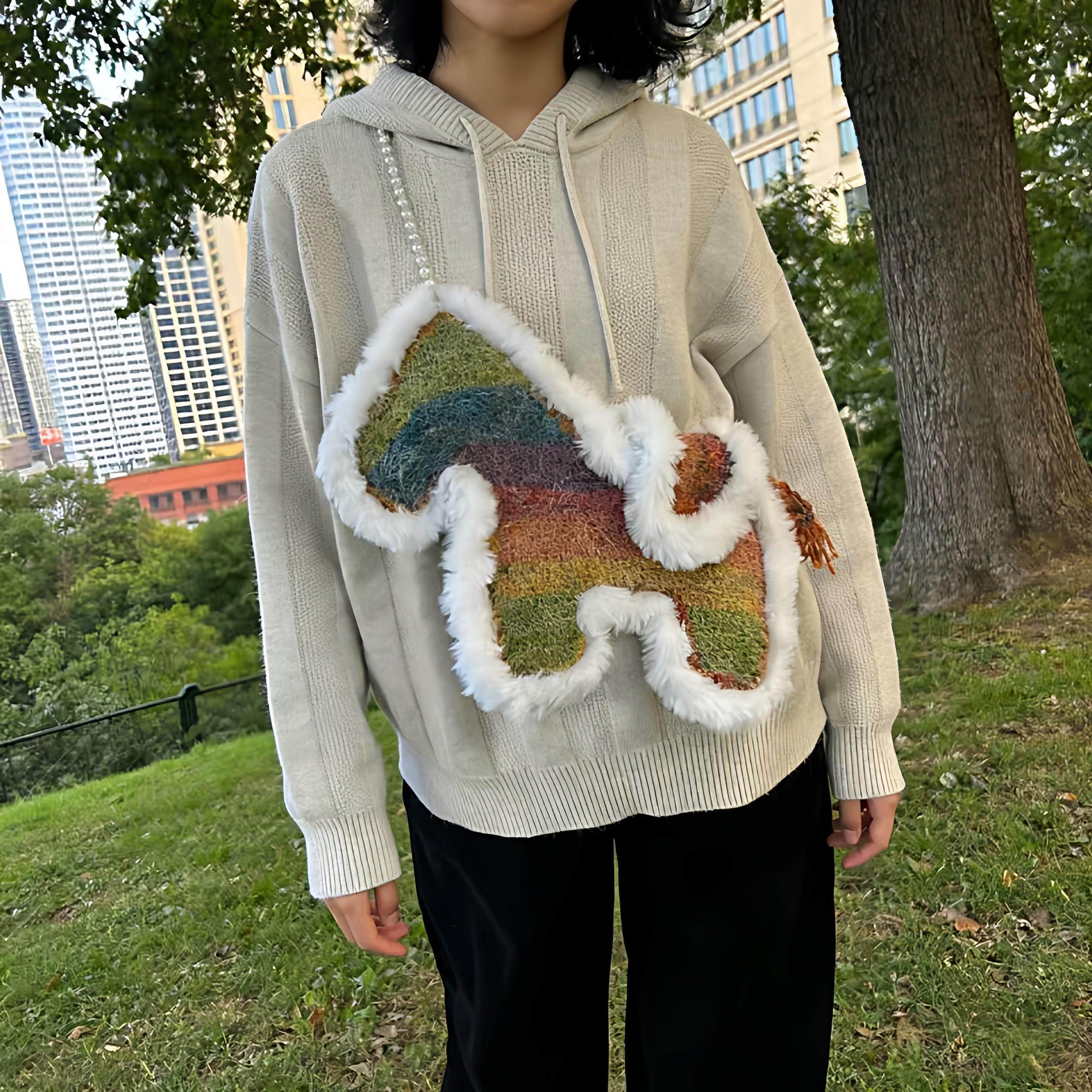 斜挎包针织包彩虹小马包包手工diy钩织材料包2026马年高颜值毛绒,服饰配件/皮带/帽子/围巾,DIY编织材料包,淘宝优惠券,粉丝福利购,淘宝优惠卷