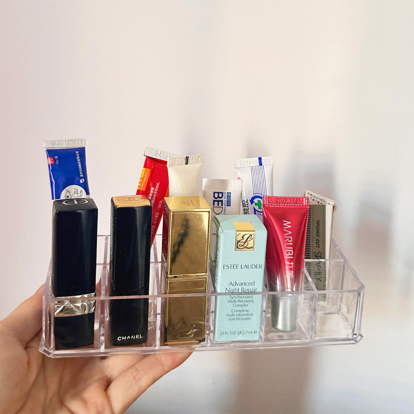 高级唇釉口红置物架口红收纳盒防尘桌面装化妆品指甲油透明口红盒,收纳整理,桌面收纳盒,淘宝优惠券,粉丝福利购,淘宝优惠卷