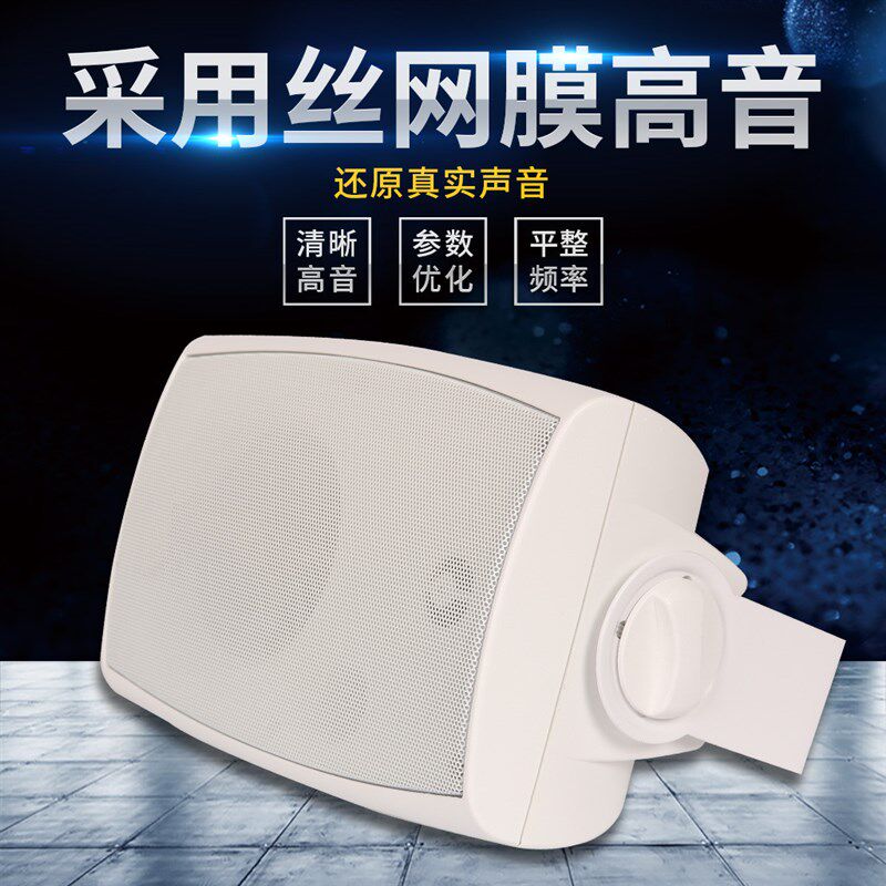 20W-60W店铺商场广播壁挂音箱 室内定压挂壁喇叭墙挂式会议音响