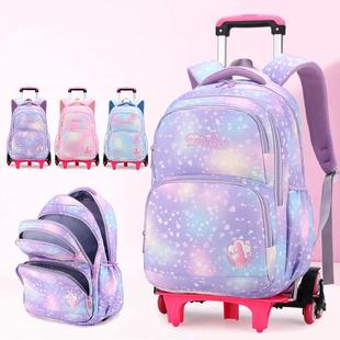 Children School bag set with Wheels Students Backpack For0