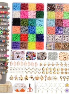 10000Pcs/Box 6mm Clay Bracelet Beads for Jewelry Making Kit